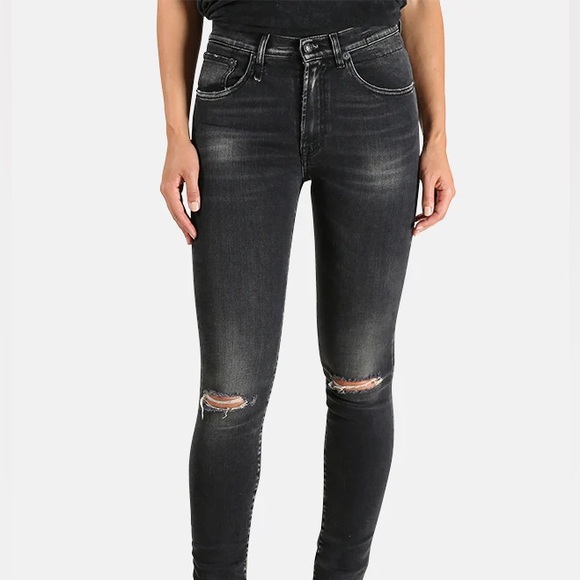 R13 High Rise Skinny Jean Aiden Size 26 - Picture 1 of 11